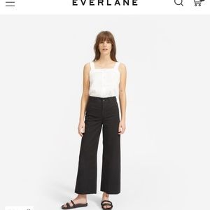 NWT everlane lightweight wide leg crop chino